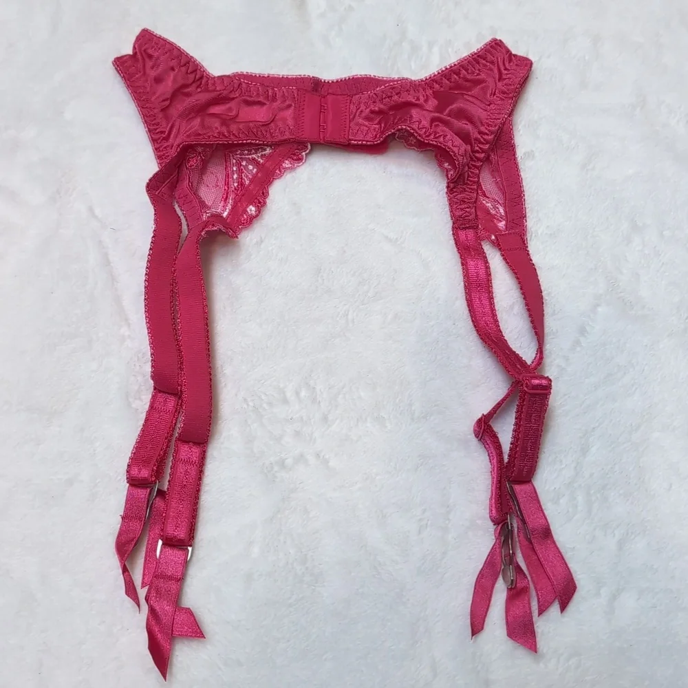 Frederick's of Hollywood Garter Belts lot of 5 Lingerie Petite Small Pink Brown